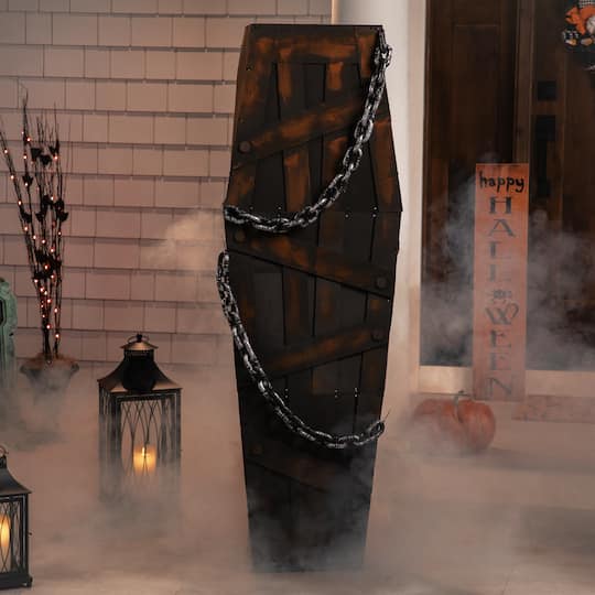 6ft. Animated & Musical Chained Shaking Coffin Halloween Decoration